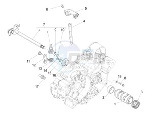 TUONO 125 4T E4 ABS (EMEA) drawing Gear box / Selector / Shift cam