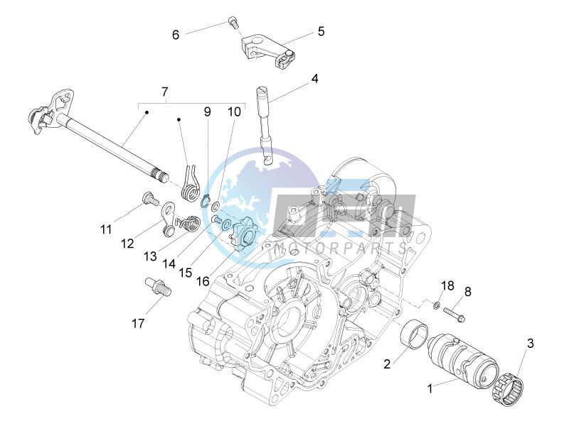 Gear box / Selector / Shift cam