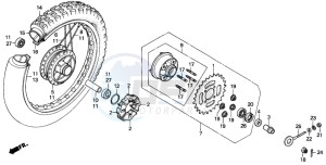 CT110 drawing REAR WHEEL (2)