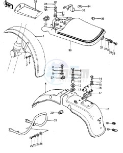 KZ 1000 A [KZ1000] (A1-A2A) [KZ1000] drawing FENDERS -- 77-78 A1_A2_A2A- -