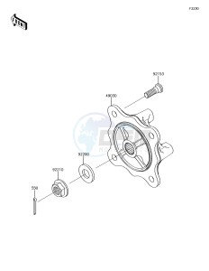 MULE PRO-DXT KAF1000BHF EU drawing Front Hub