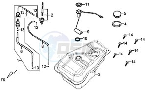 X'PRO 50 (25 KMH) (AE05W5-NL) (L4-M1) drawing FUEL TANK - FUEL REGULATOR