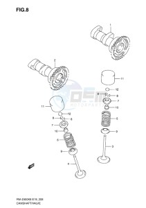 RM-Z450 EU drawing CAMSHAFT - VALVE