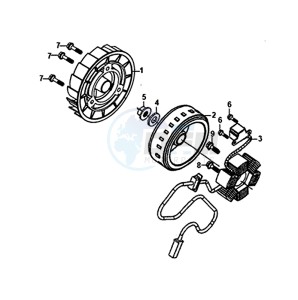 SYMPHONY ST 125I/ABS (XB12WW-EU) (E4) (L8-M0) drawing FLYWHEEL - MAGNETO