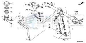 VFR1200XLE CrossTourer 2ED drawing RR. BRAKE MASTER CYLINDER