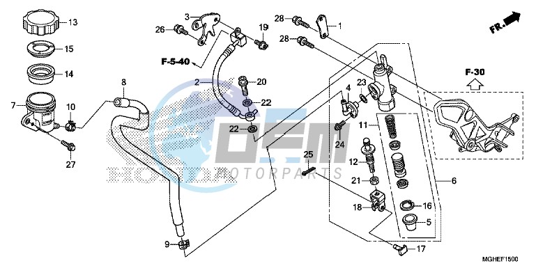 RR. BRAKE MASTER CYLINDER