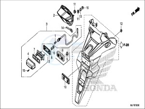 CRF1000DH 2ED - (2ED) drawing TAILLIGHT/LICENSE LIGHT