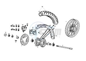 SENDA SM X-RACE - 50 cc drawing FRONT WHEEL