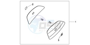 CBF1000A9 France - (F / ABS CMF) drawing COLOUR PANEL SET QUASAR SILVER MET