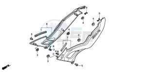 CBR600F3 drawing SIDE COVER