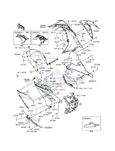 NINJA 300 ABS EX300BGFA XX (EU ME A(FRICA) drawing Cowling Lowers