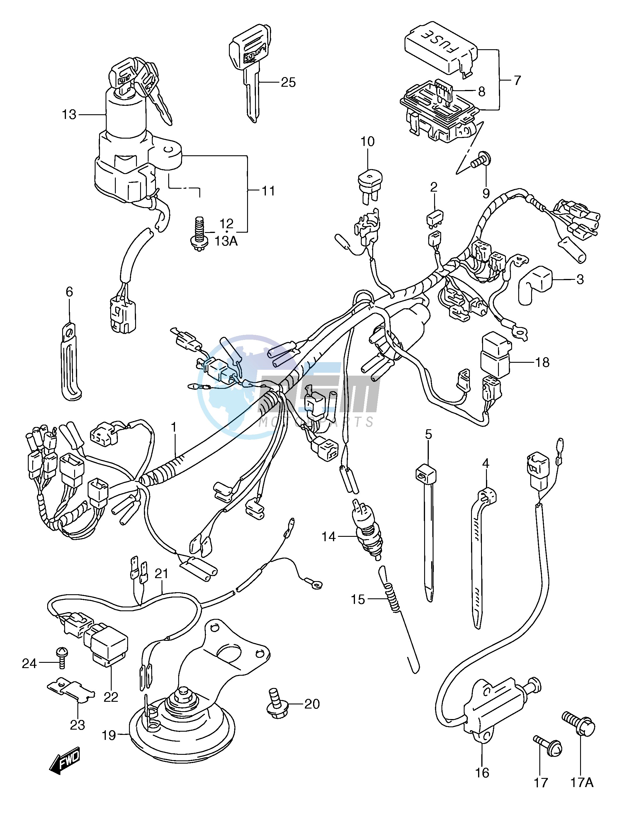 WIRING HARNESS (MODEL K L M N P R)