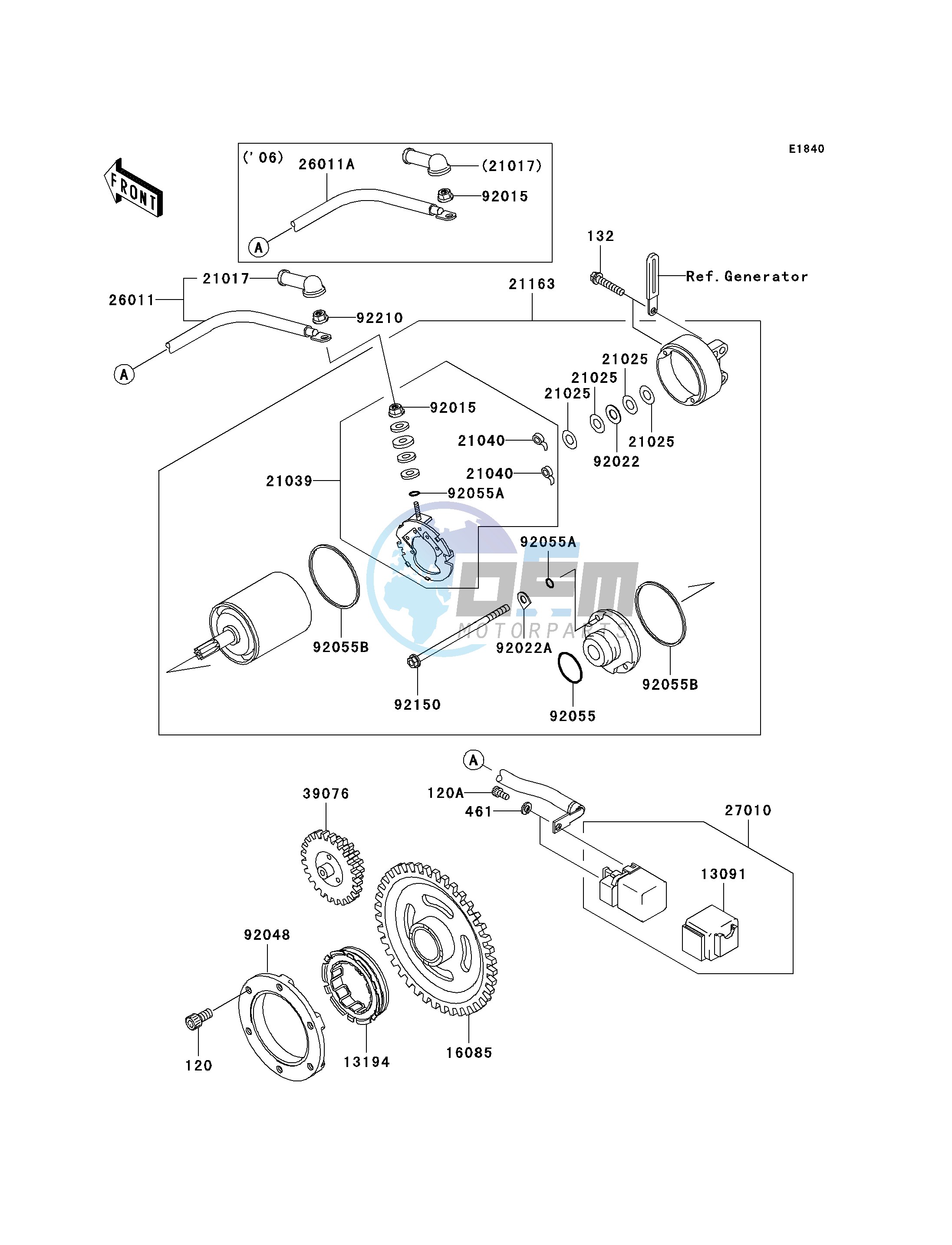 STARTER MOTOR-- E6F_E7F_E8F- -