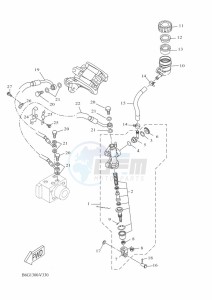 MT-125 MTN125-A (B6G2) drawing REAR MASTER CYLINDER