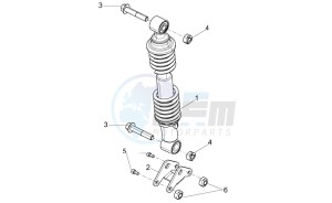 Sport City One 125 4T e3 drawing Rear Shock absorber