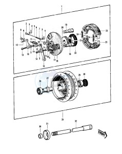 H1 C [MACH III] (-C) 500 [MACH III] drawing FRONT HUB_BRAKE -- H1_A_C- -