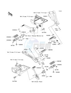 ZR 750 K [Z750S] (K6F) K6F drawing FOOTRESTS