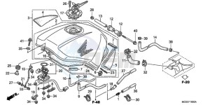 ST1300A9 France - (F / ABS CMF MME) drawing FUEL TANK