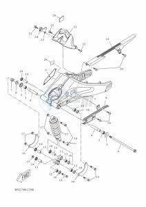 YZF125-A YZF-R125 (B5G3) drawing REAR ARM & SUSPENSION