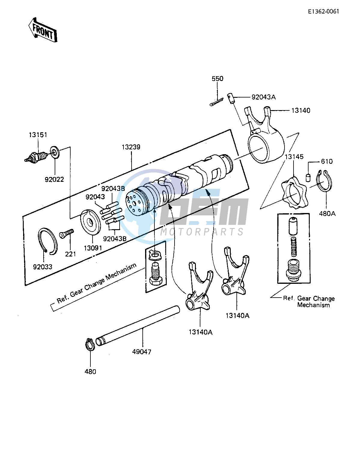 GEAR CHANGE DRUM & FORKS