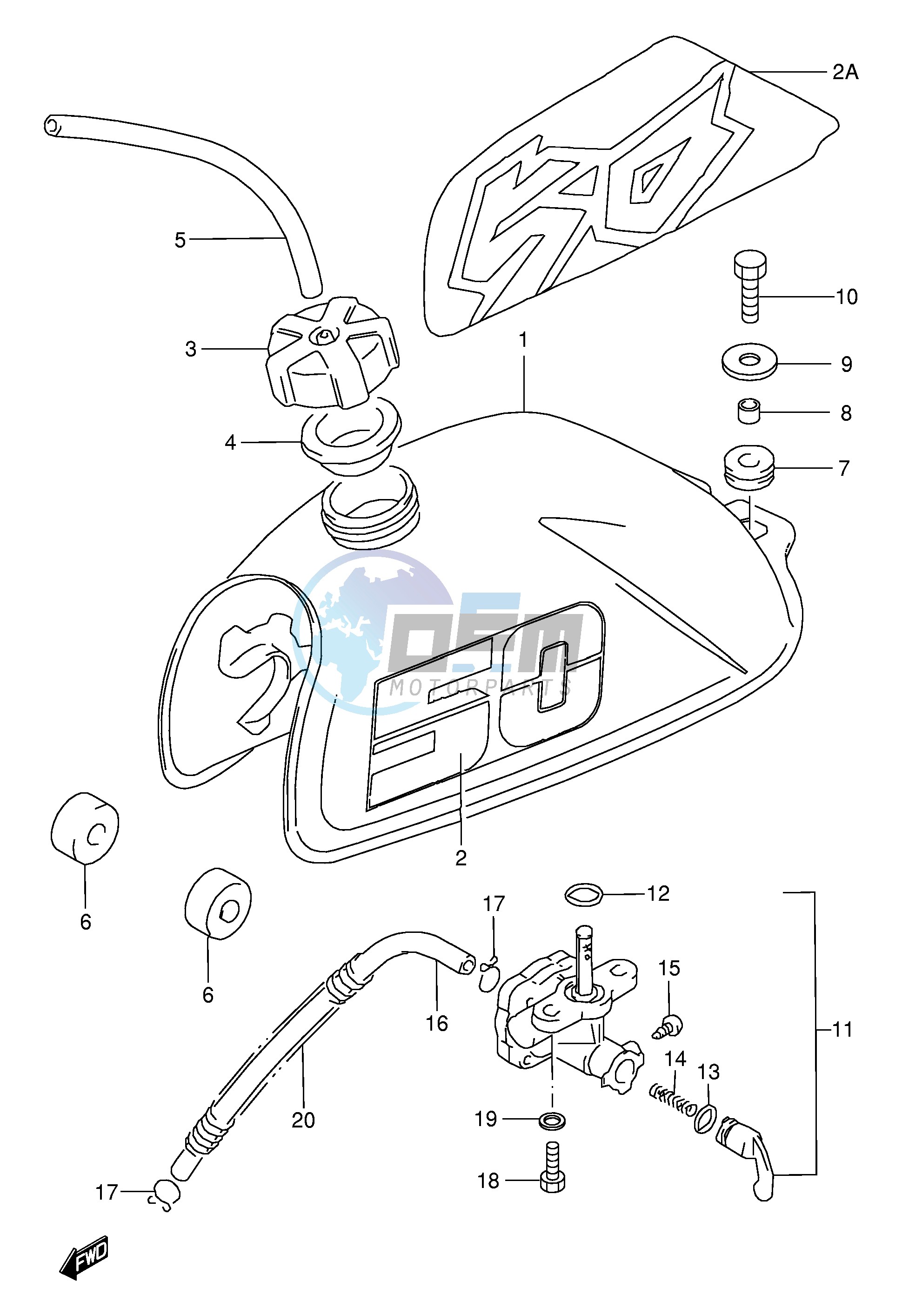 FUEL TANK (MODEL L X Y)