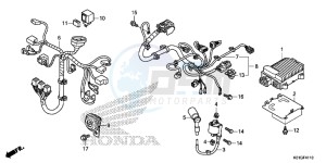 SH125DG SH125D E drawing SUB HARNESS/IGNITION COIL