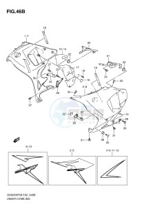 GSX650F (E2) Katana drawing UNDER COWLING (MODEL L0)