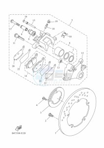 TRACER 7 MTT690 (B4T3) drawing REAR BRAKE CALIPER