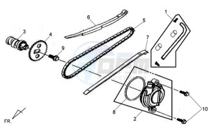 ALLO 50 45KMH drawing CHAIN / CHAIN TENSIONER / CHAIN GUIDE