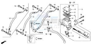 FES125 S-WING drawing RR. BRAKE MASTER CYLINDER