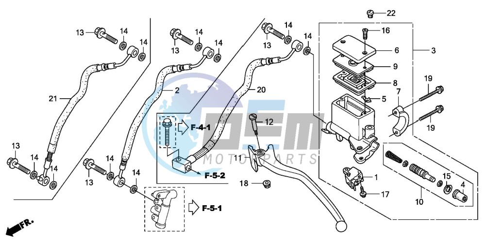 RR. BRAKE MASTER CYLINDER