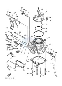 YZ250X (BF1T) drawing CYLINDER HEAD