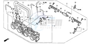 CBF1000S drawing THROTTLE BODY