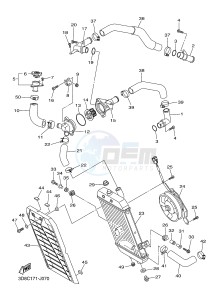 XVS1300A XVS1300A UBS MIDNIGHT STAR (1CS8) drawing RADIATOR & HOSE