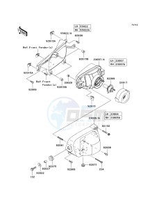 KRF 750 B [TERYX 750 4X4] (B8F) B8F drawing HEADLIGHT-- S- -