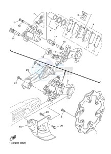 YZ250 (1SS9 1SSA 1SSB 1SSC 1SSC) drawing REAR BRAKE CALIPER