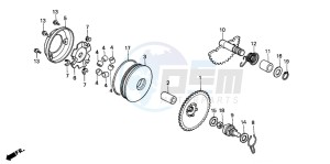 SA50 drawing DRIVE FACE/ KICK STARTER SPINDLE