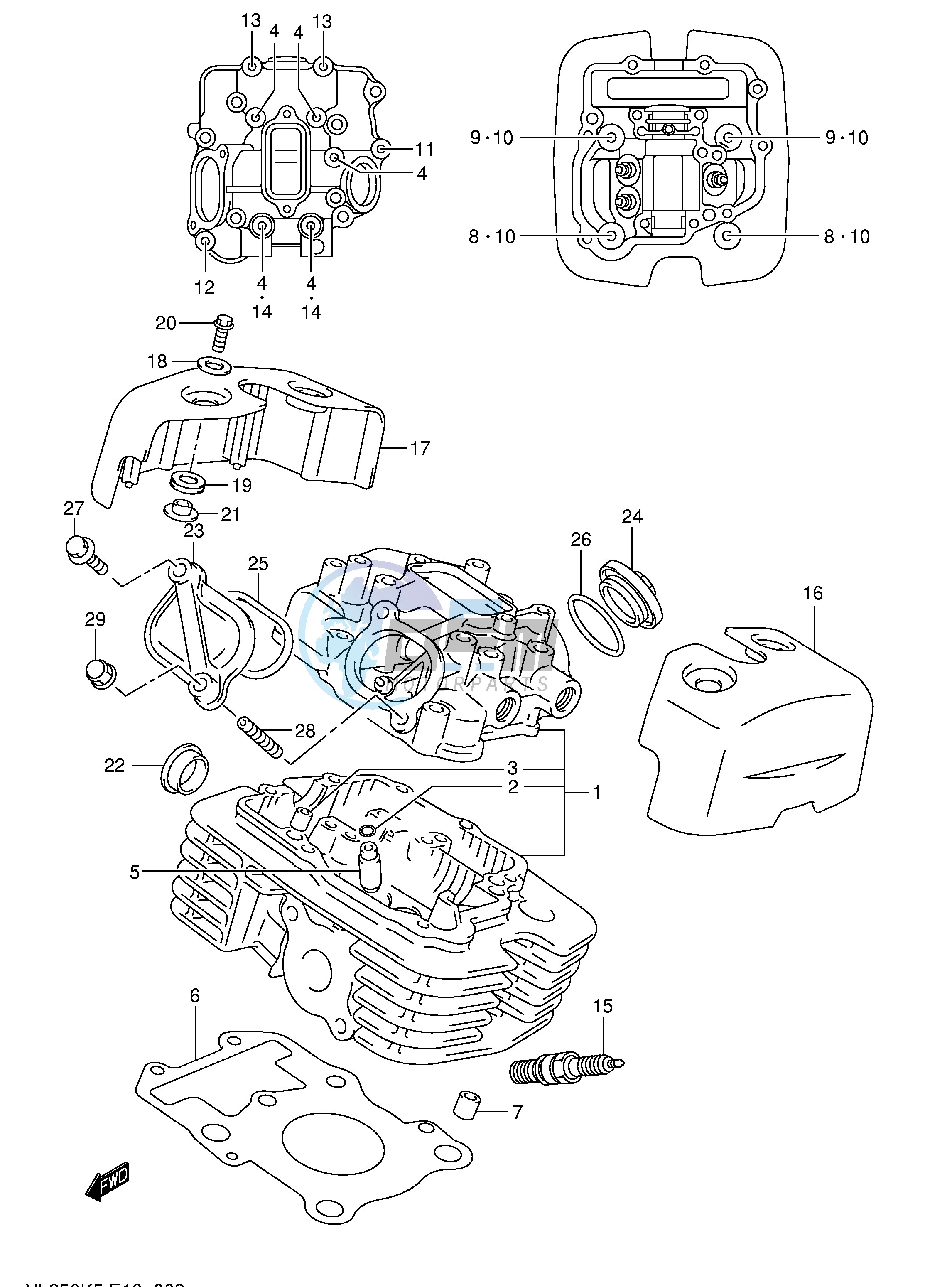 CYLINDER HEAD (REAR)