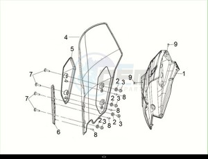 MAXSYM TL 508 (TL50W2-EU) (M2) drawing WIND SCREEN / MAXSYM TL 508 (TL50W2-EU) (M2)