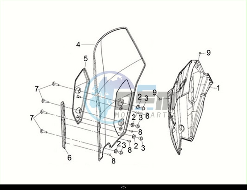 WIND SCREEN / MAXSYM TL 508 (TL50W2-EU) (M2)