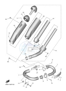 YZ450F (BR92) drawing EXHAUST