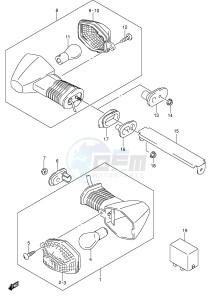 SV1000 (E2) drawing TURNSIGNAL LAMP (SV1000S S1 S2)