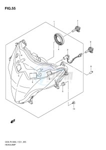 GSX-R1000 (E21) drawing HEADLAMP (GSX-R1000L1 E14)