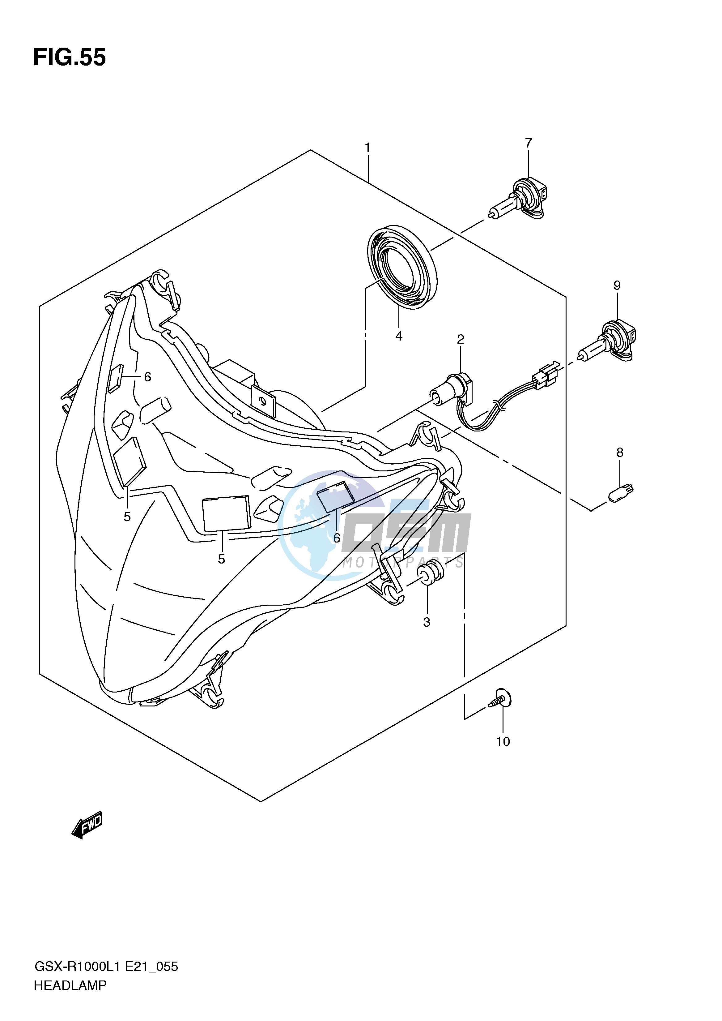 HEADLAMP (GSX-R1000L1 E14)