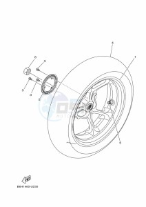 YP125RA XMAX 125 ABS (B9Y4) drawing FUEL TANK