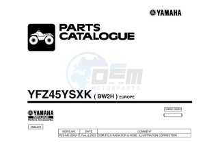 YFZ450R YFZ45YSXK (BW2H) drawing Infopage-1