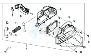 JOYRIDE 125 E2 drawing AIRFILTER