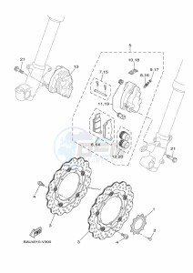 XTZ690 TENERE 700 (BMB9) drawing FRONT BRAKE CALIPER