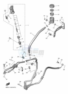 YZF690 YZF-R7 (BEBA) drawing REAR MASTER CYLINDER