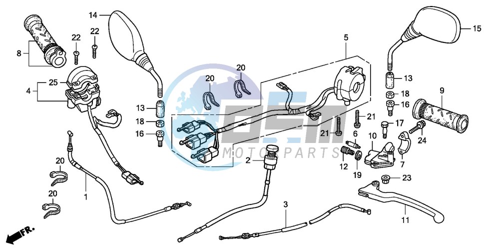 HANDLE LEVER/SWITCH/CABLE (CBR125R/RS/RW5/RW6/RW8)